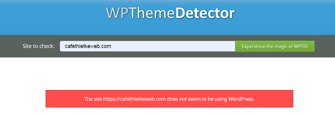 Website wordpress bị hack - WordPress Theme Detect